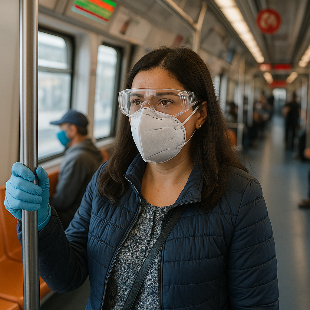Medidas de protección en el transporte público de Santiago